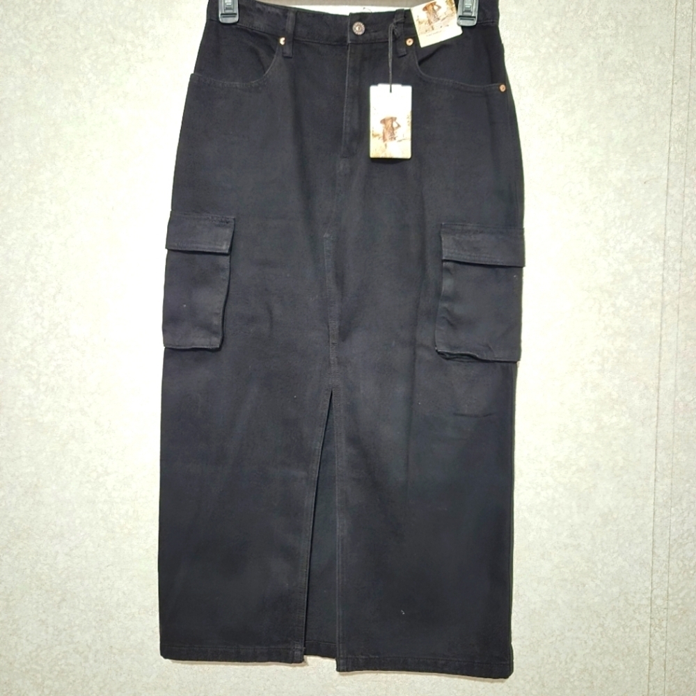 NWT...SINCERELY JULES...CARGO...Charcoal Midi Skirt..SIZE:13\30